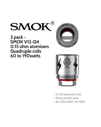 SMOK V12-Q4  0.15 OHMS - 3 Pack